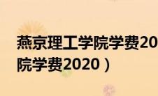 燕京理工学院学费2023艺术类（燕京理工学院学费2020）