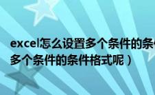excel怎么设置多个条件的条件格式呢视频（excel怎么设置多个条件的条件格式呢）