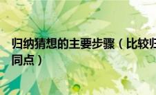 归纳猜想的主要步骤（比较归纳猜想与类比猜想的相同点不同点）