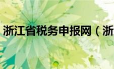 浙江省税务申报网（浙江税务网上申报系统）