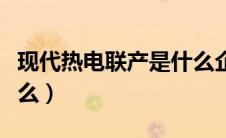 现代热电联产是什么企业（现代热电联产是什么）