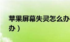 苹果屏幕失灵怎么办?（苹果x屏幕失灵怎么办）