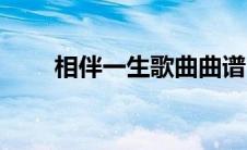 相伴一生歌曲曲谱（相伴一生歌曲）