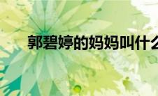 郭碧婷的妈妈叫什么（郭碧婷的妈妈）