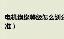 电机绝缘等级怎么划分（电机绝缘等级国家标准）