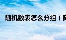 随机数表怎么分组（随机数字表法分两组）