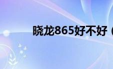 晓龙865好不好（晓龙865手机）