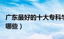 广东最好的十大专科学校（广东省211大学有哪些）