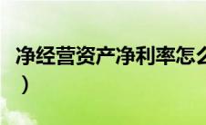 净经营资产净利率怎么算（净经营资产净利率）