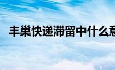 丰巢快递滞留中什么意思（丰巢快递滞留）