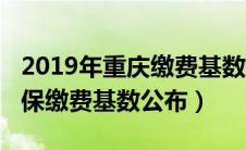 2019年重庆缴费基数一览表（2019年重庆社保缴费基数公布）