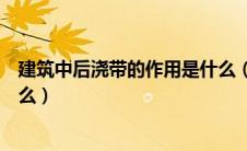 建筑中后浇带的作用是什么（建筑施工时后浇带的作用是什么）
