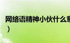 网络语精神小伙什么意思（精神小伙什么意思）