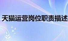 天猫运营岗位职责描述（天猫运营岗位职责）