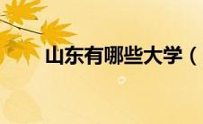 山东有哪些大学（山西有哪些大学）