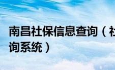 南昌社保信息查询（社保南昌查询个人账户查询系统）