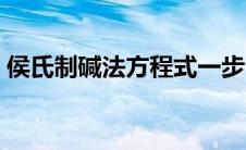 侯氏制碱法方程式一步（侯氏制碱法方程式）