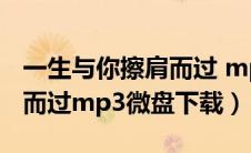 一生与你擦肩而过 mp3 下载（一生与你擦肩而过mp3微盘下载）
