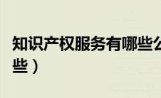 知识产权服务有哪些公司（知识产权服务有哪些）