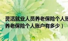 灵活就业人员养老保险个人账户余额有多少（灵活就业人员养老保险个人账户有多少）