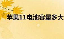 苹果11电池容量多大（苹果11电池容量）