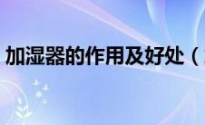 加湿器的作用及好处（加湿器的好处和坏处）