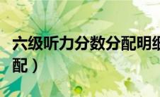六级听力分数分配明细（英语六级听力分值分配）