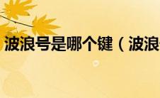波浪号是哪个键（波浪号怎么用键盘打出来）