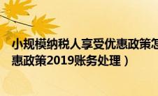 小规模纳税人享受优惠政策怎么入账（小规模纳税人税收优惠政策2019账务处理）