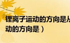 锂离子运动的方向是从正极到负极（锂离子运动的方向是）