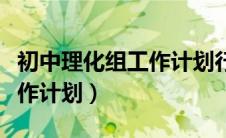 初中理化组工作计划行事历（初中理化生组工作计划）