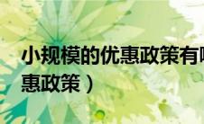 小规模的优惠政策有哪些?（小规格纳税人优惠政策）