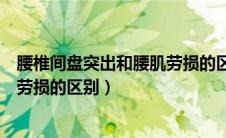腰椎间盘突出和腰肌劳损的区别图片（腰椎间盘突出和腰肌劳损的区别）