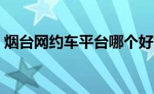 烟台网约车平台哪个好（网约车平台哪个好）
