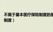 不属于基本医疗保险制度的是（以下哪项不是基本医疗保险制度）