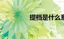 提档是什么意思（提档）