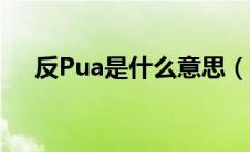 反Pua是什么意思（反pua是什么意思）