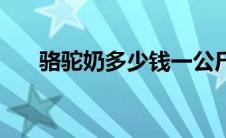 骆驼奶多少钱一公斤（骆驼奶多少钱）