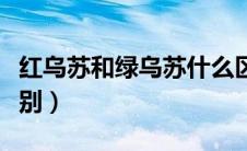 红乌苏和绿乌苏什么区别（红乌苏和绿乌苏区别）