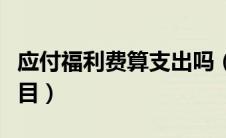 应付福利费算支出吗（应付福利费属于什么科目）