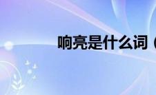 响亮是什么词（响亮的意思）