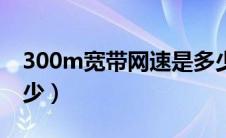 300m宽带网速是多少（100m宽带网速是多少）