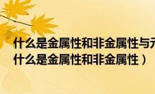 什么是金属性和非金属性与元素在周期表中位置有何关系（什么是金属性和非金属性）