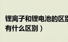 锂离子和锂电池的区别（锂电池和锂离子电池有什么区别）