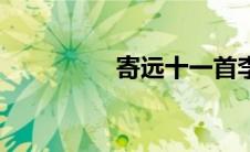 寄远十一首李白（寄远）