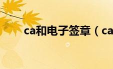 ca和电子签章（ca电子签章是什么）