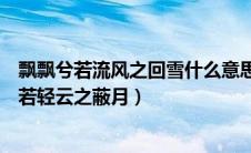 飘飘兮若流风之回雪什么意思（飘飘兮若流风之回雪仿佛兮若轻云之蔽月）
