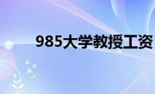 985大学教授工资（大学教授工资）