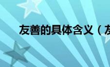 友善的具体含义（友善的含义是什么）