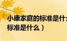 小康家庭的标准是什么呢2024（小康家庭的标准是什么）